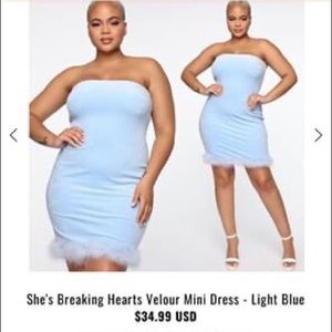 Fashion nova maribou father dress